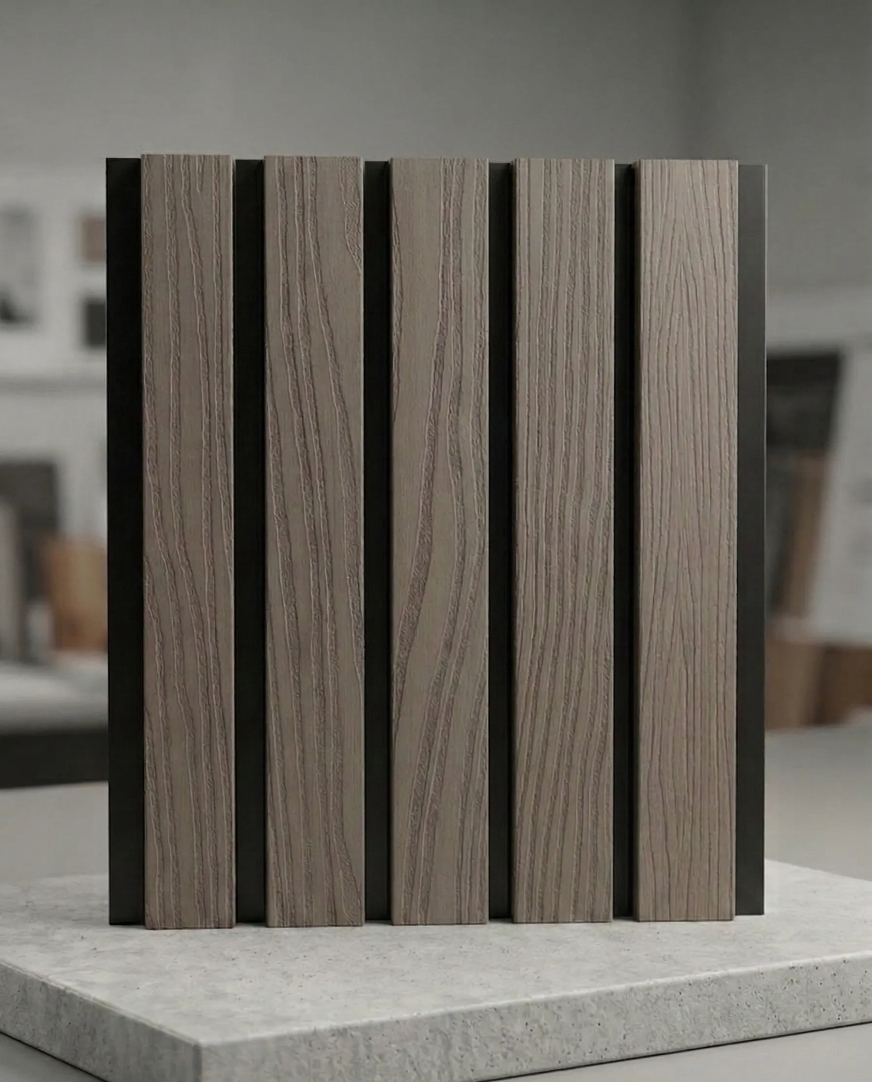 Dark Brown 3D Textured Exterior Cladding - Full View - San Diego